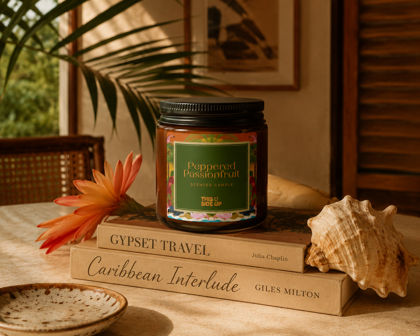 Peppered Passionfruit Amber jar soy candle