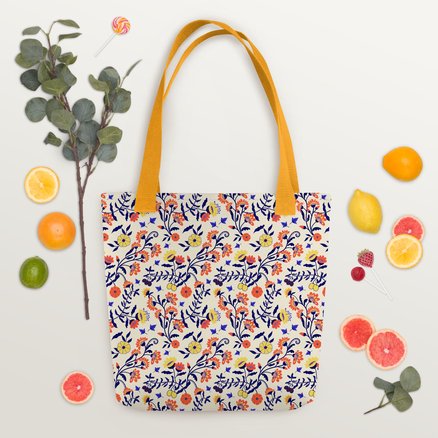 Bolso tote floral caprichoso de verano