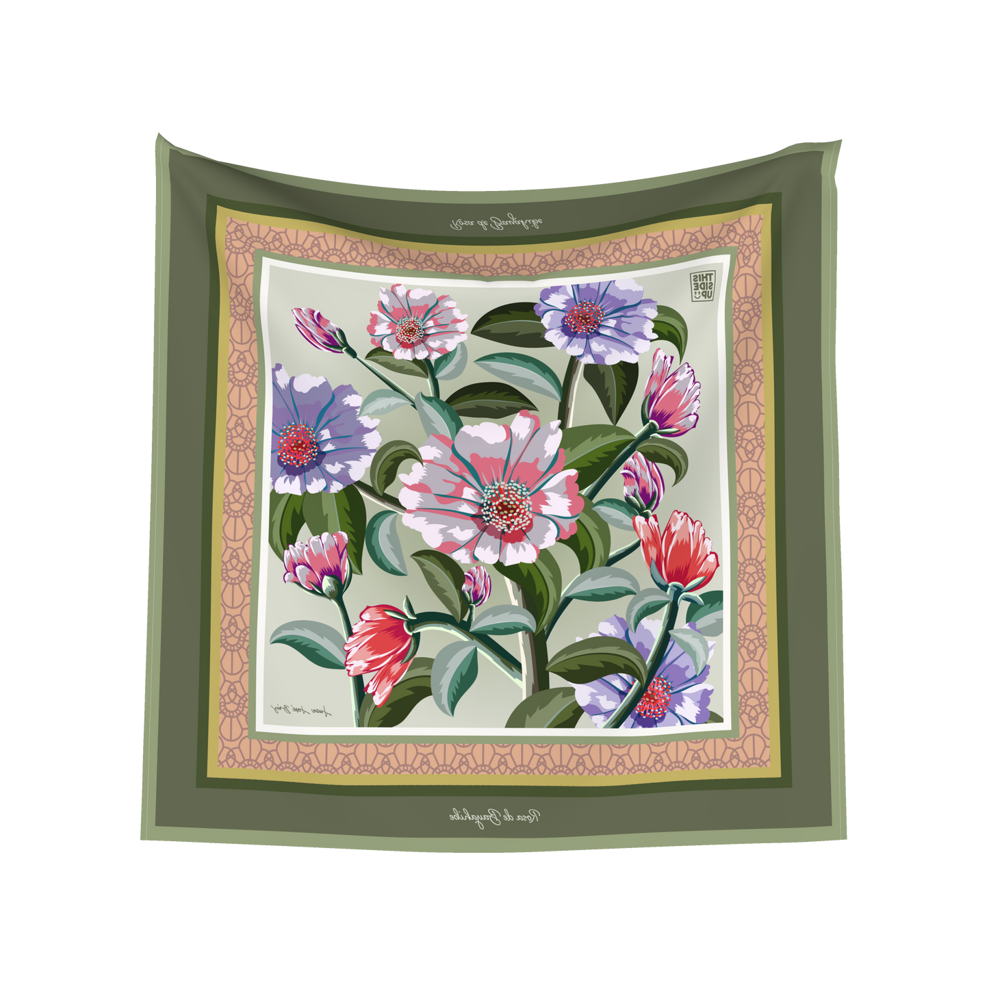 New Olivia Caribe 100% Silk Scarf