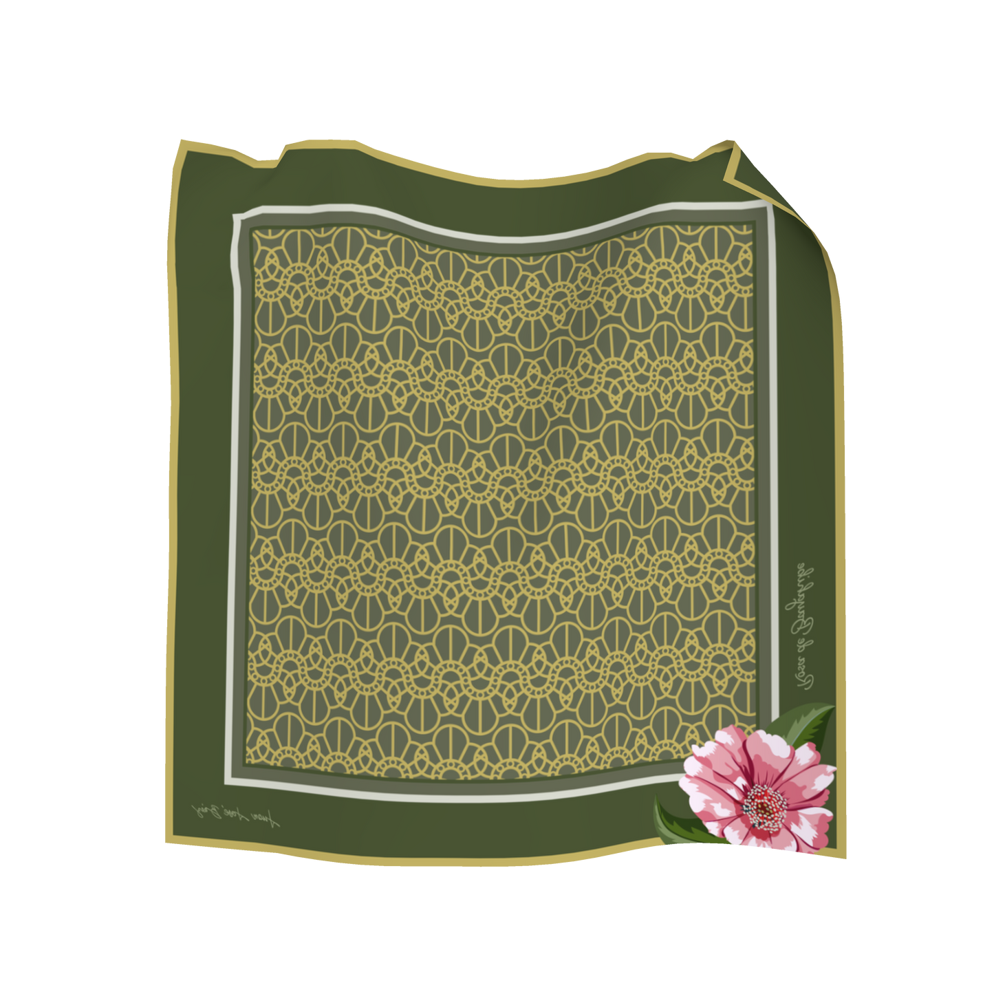 Olive Splendor Linen Pocket Square