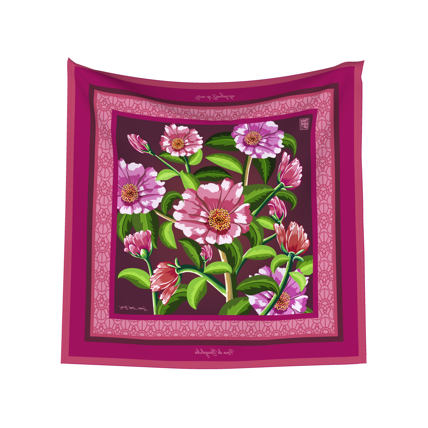 New Rosé Bloom 100% Silk Scarf