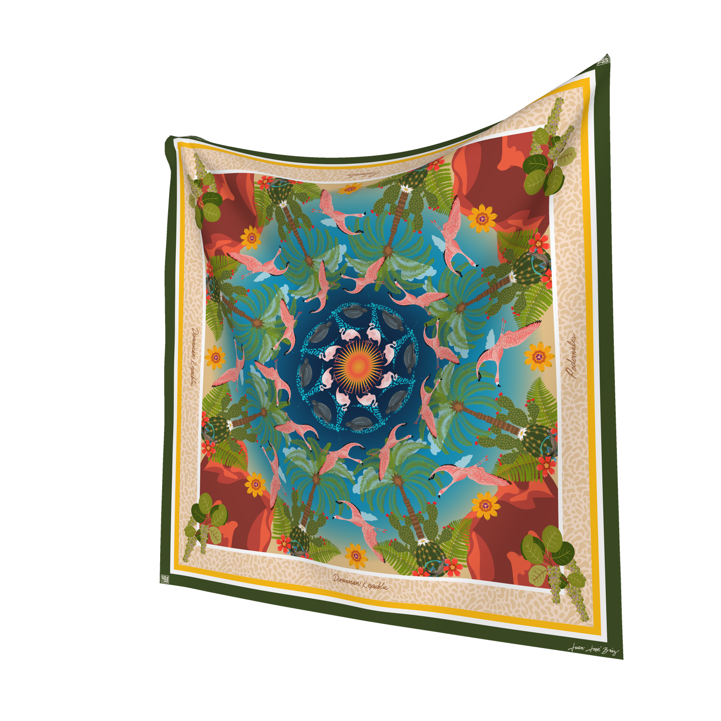 Flamingo Twist Pedernales Silk Scarf - Online Only