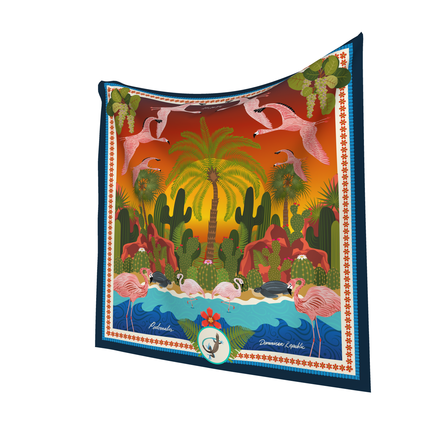Pañuelo de Seda Cabo Rojo Pedernales
