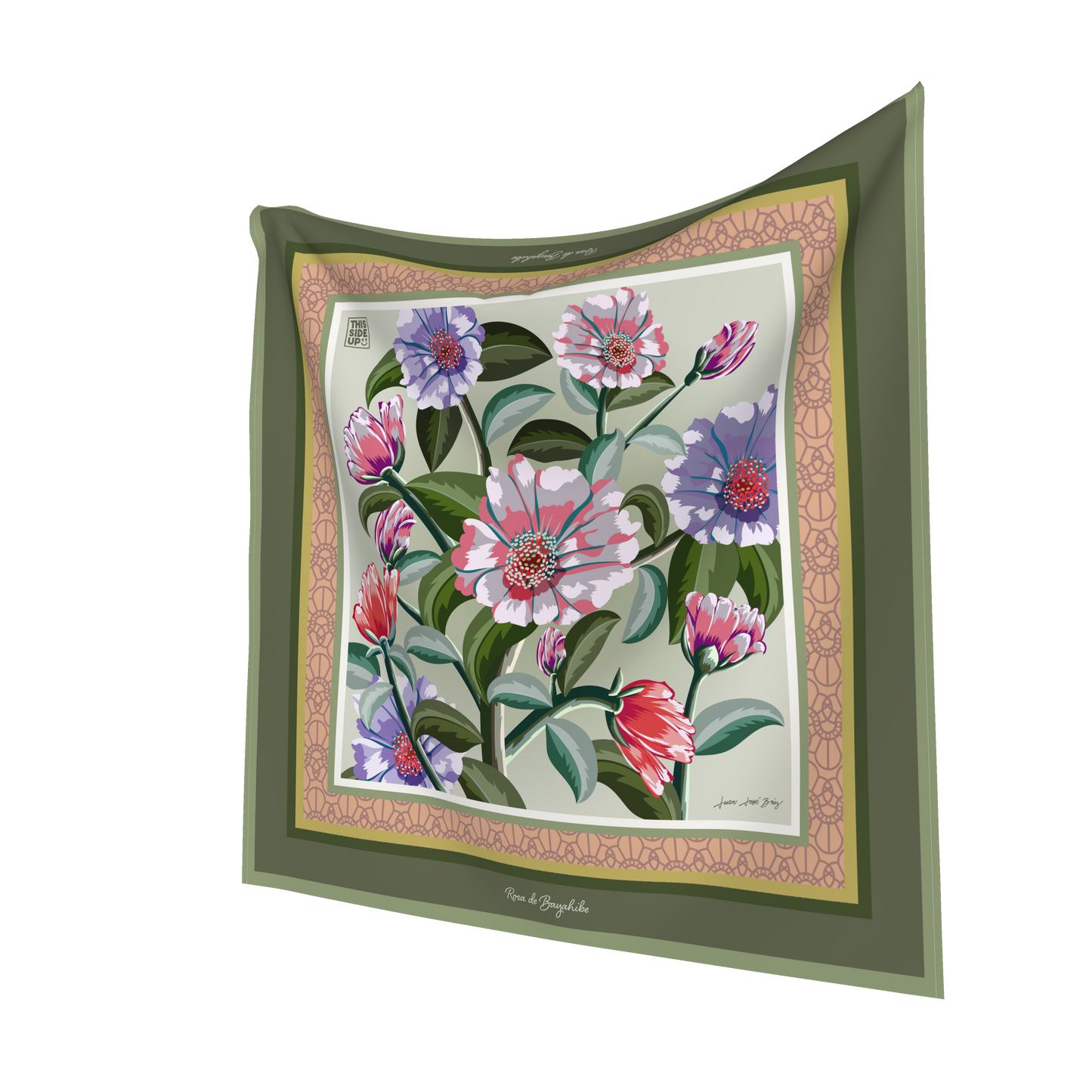 New Olivia Caribe 100% Silk Scarf