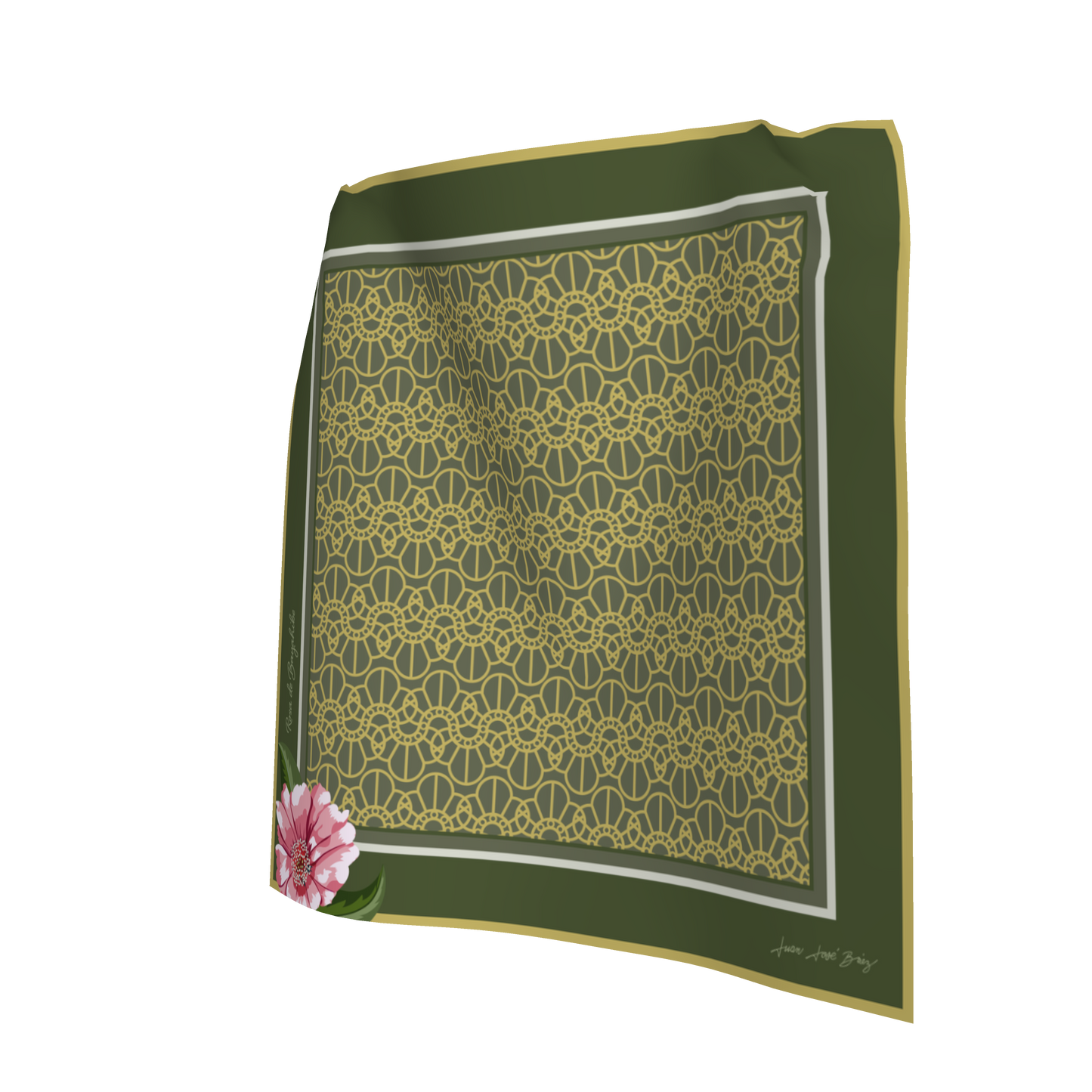 Olive Splendor Linen Pocket Square