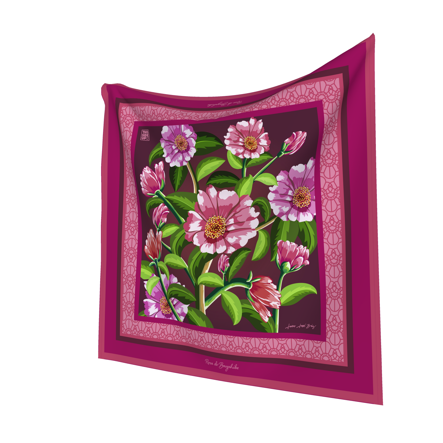 New Rosé Bloom 100% Silk Scarf