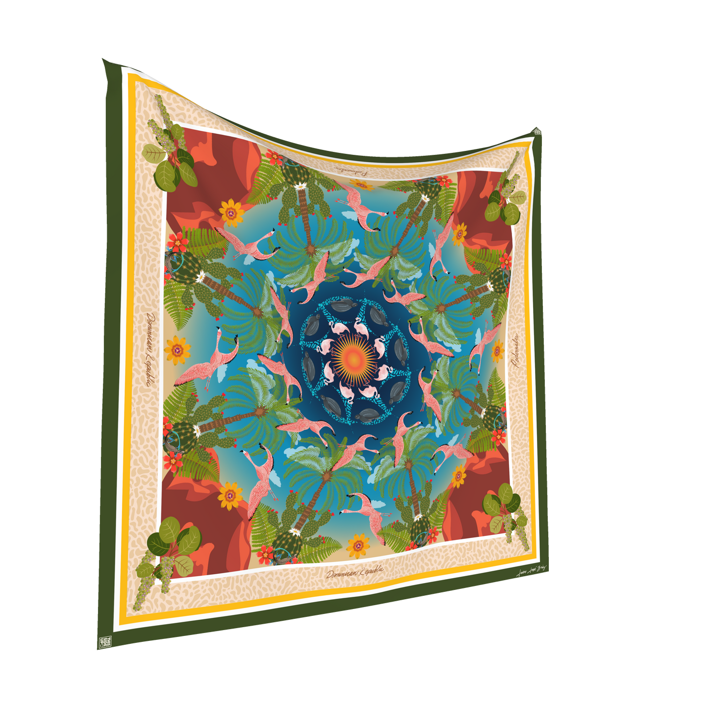 Flamingo Twist Pedernales Silk Scarf - Online Only