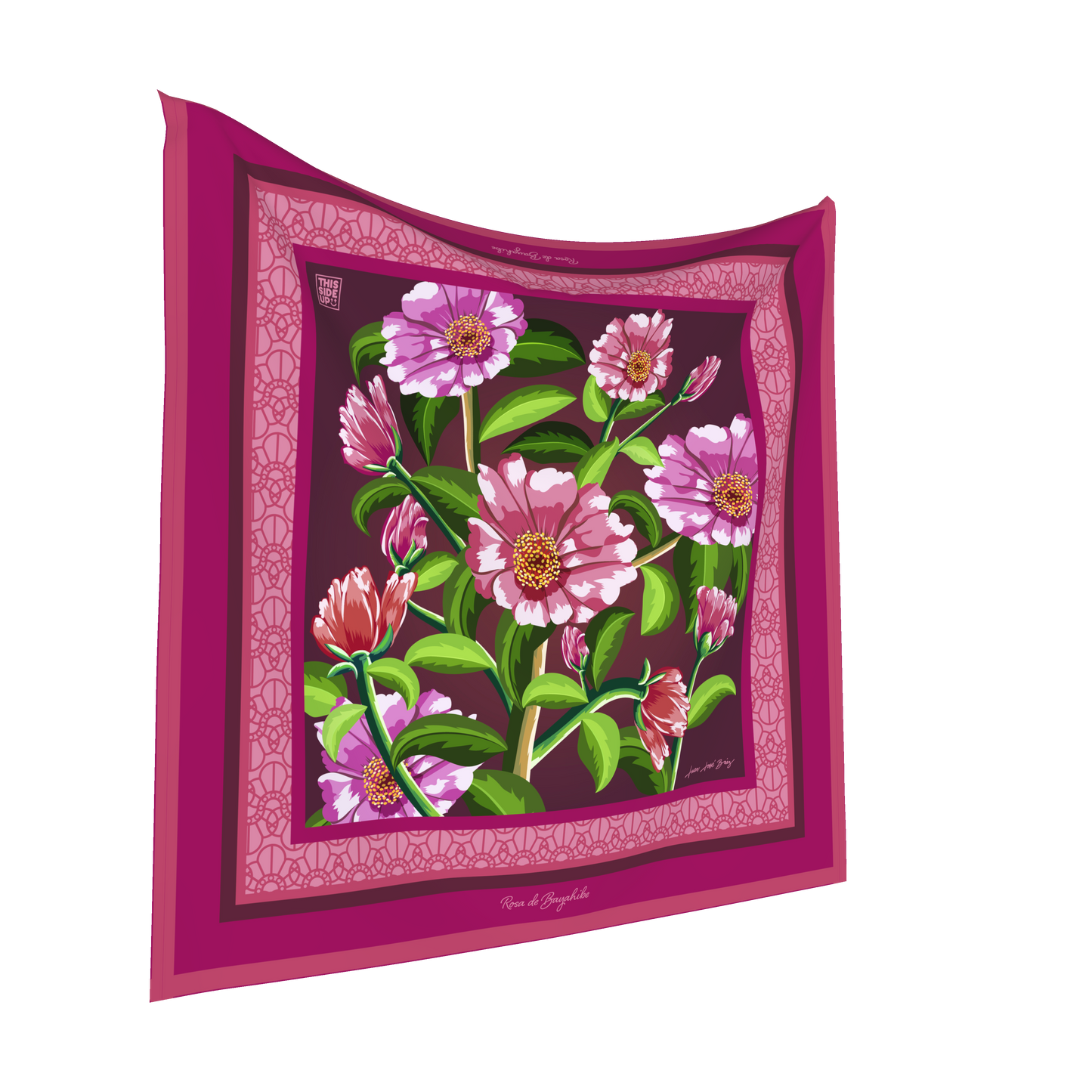 New Rosé Bloom 100% Silk Scarf