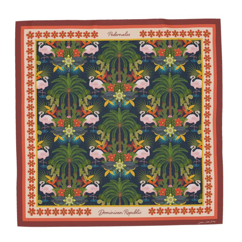 Laguna de Oviedo 90x90 cm Silk Twill Scarf