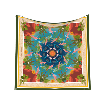 Flamingo Twist Pedernales Silk Scarf - Online Only