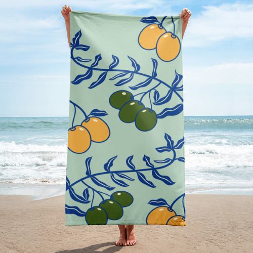 Olive Branch Super Soft Towel in Mint