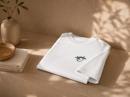 Pedernales Pigmea Lizard Unisex organic oversized high neck t-shirt