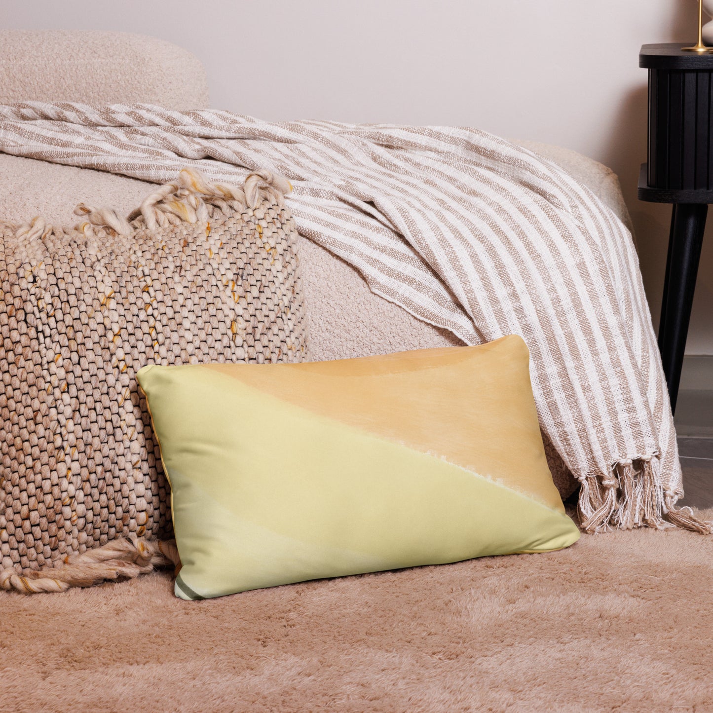 Sunshaped Yellow Accent Pillow