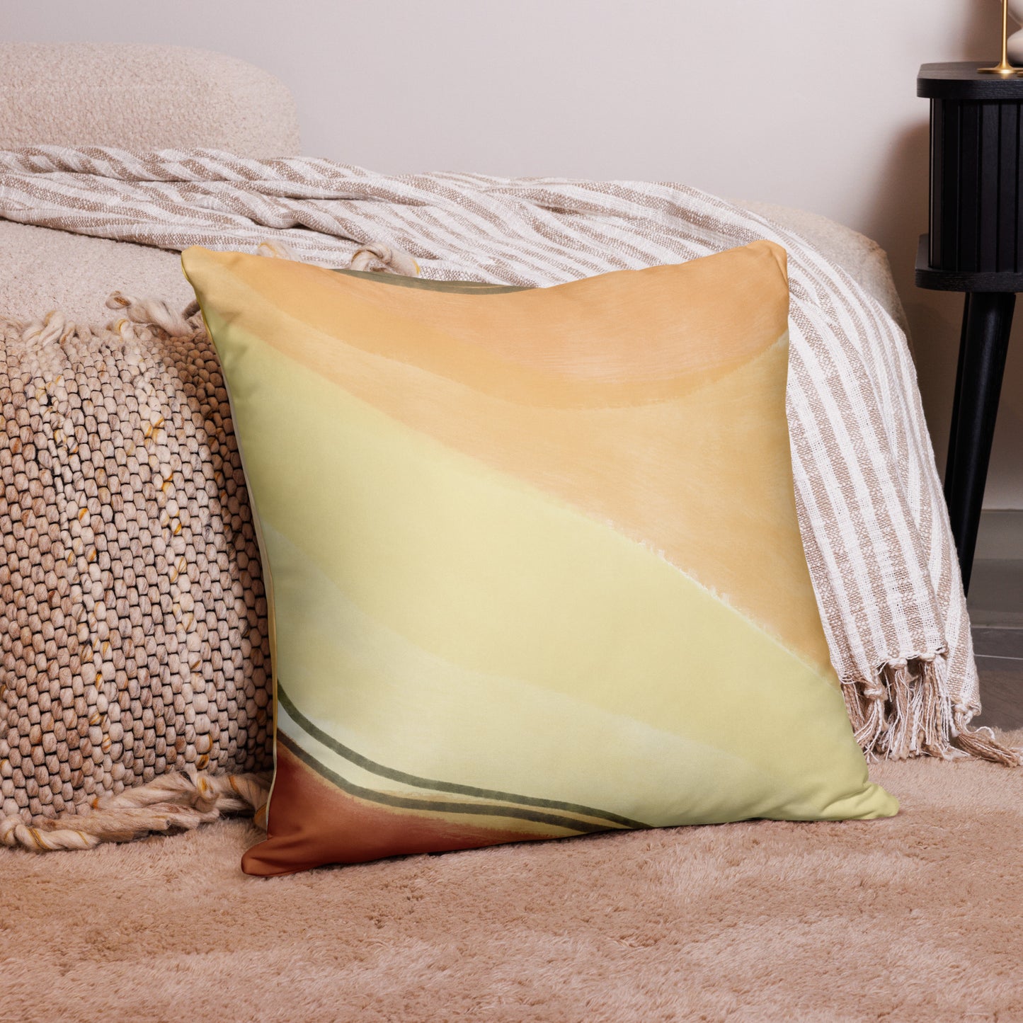 Sunshaped Yellow Accent Pillow