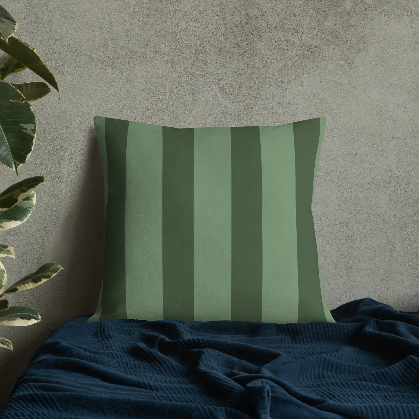 Olive Branch Amulet Green Premium Pillow