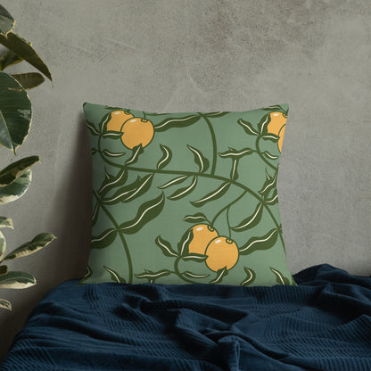 Olive Branch Amulet Green Premium Pillow