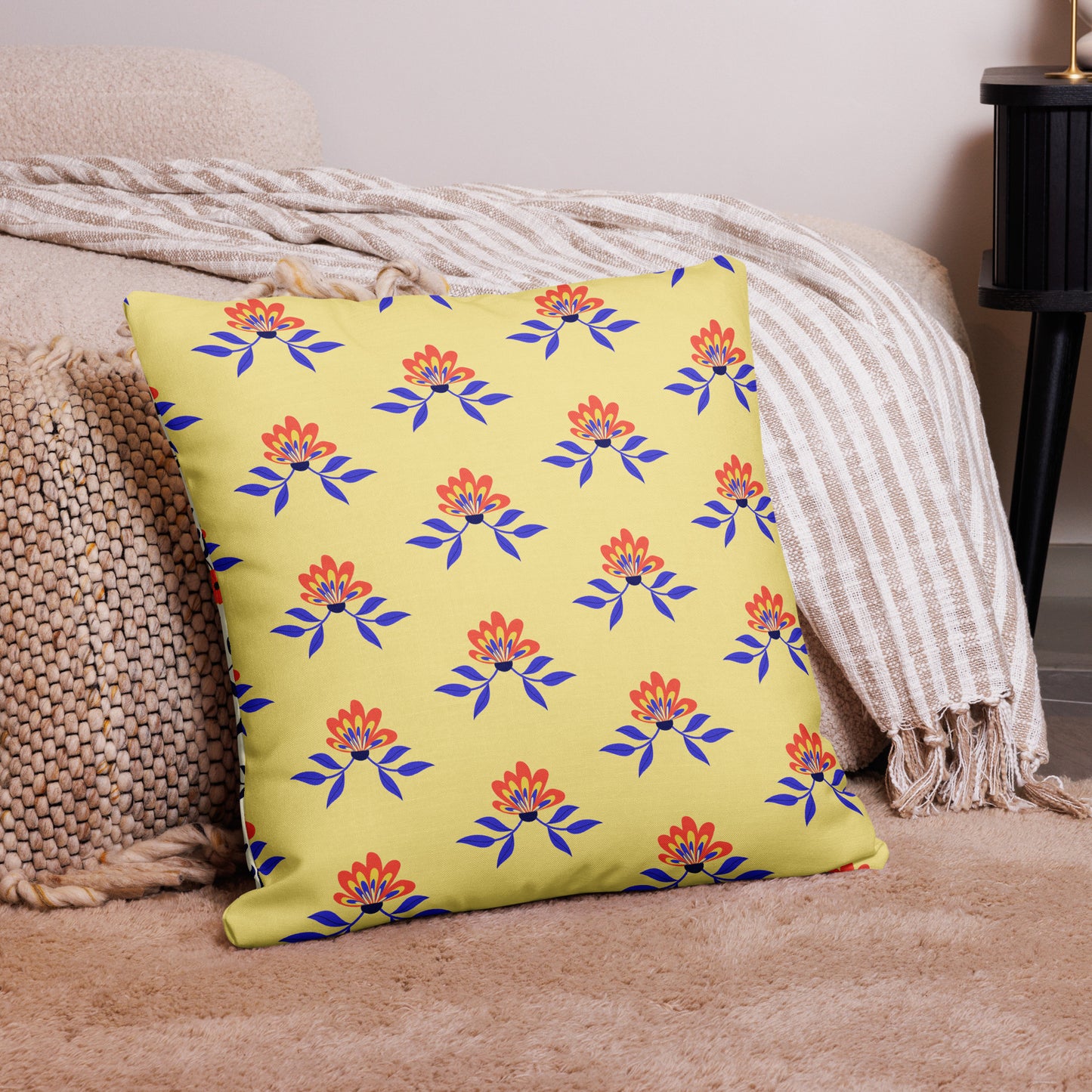 Whimsical Floral Premium Accent Pillow Case