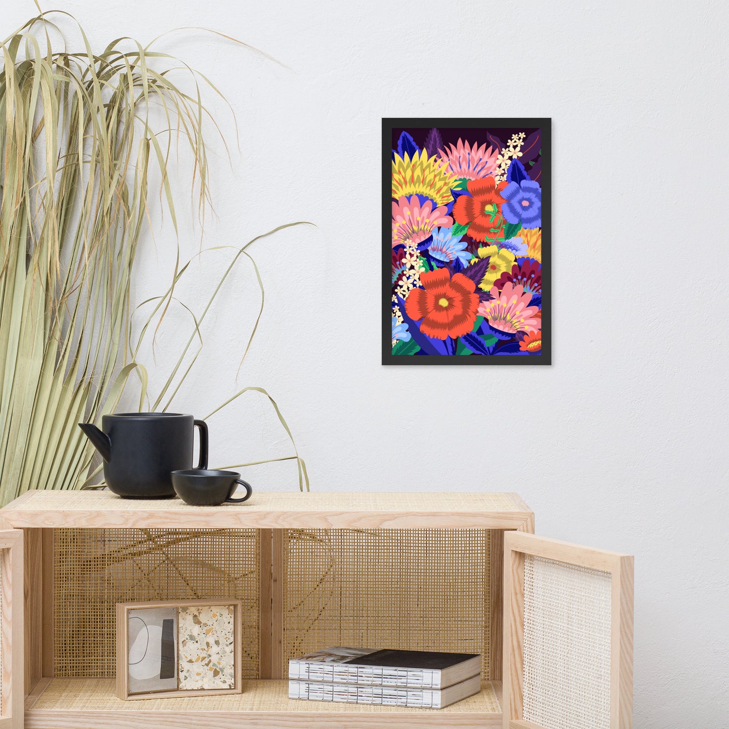 Magnificent Floral Premium Matte Paper Framed Poster