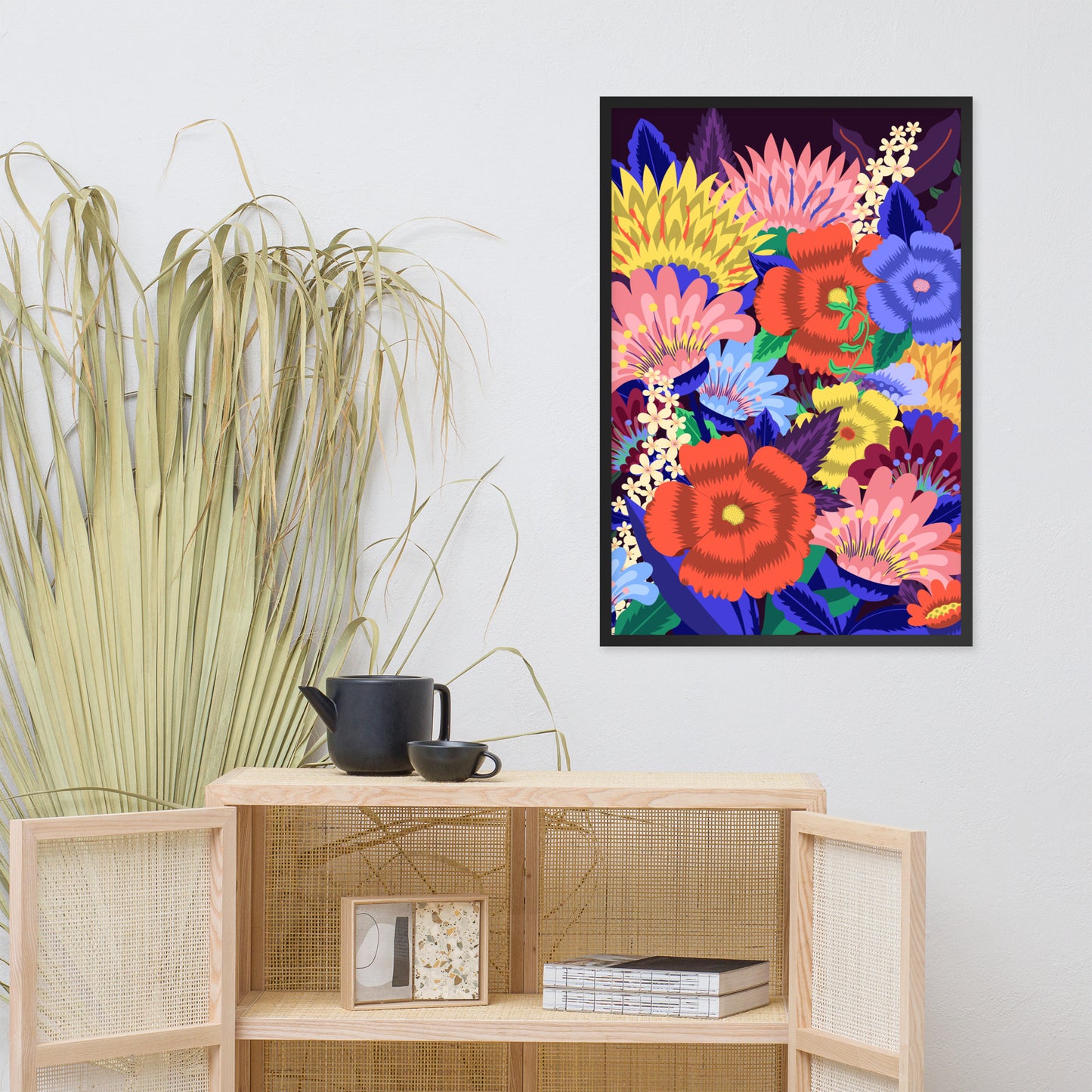 Magnificent Floral Premium Matte Paper Framed Poster