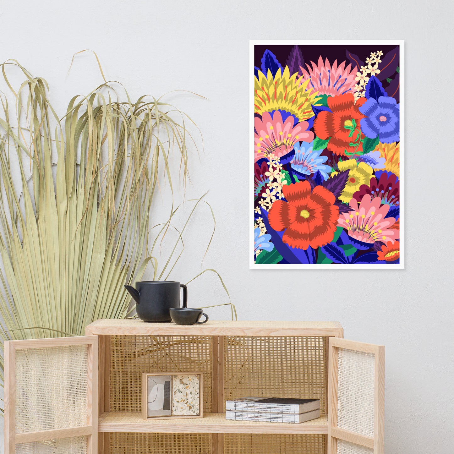 Magnificent Floral Premium Matte Paper Framed Poster