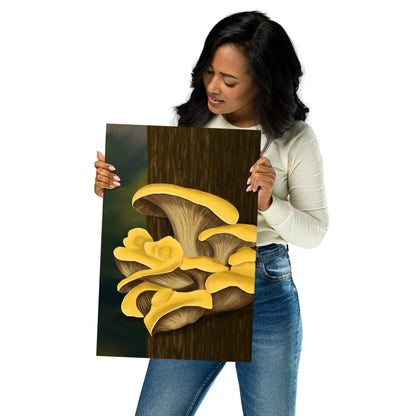 Yellow Oyster Mushroom Premium Matte Poster (Inches)