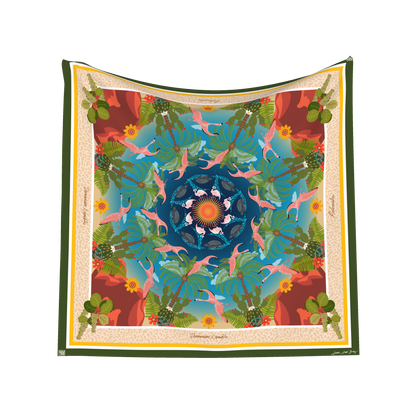 Flamingo Twist Pedernales Silk Scarf - Online Only