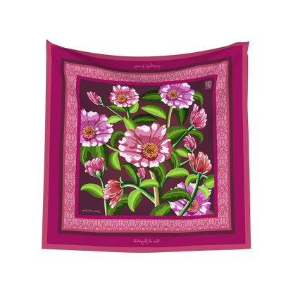 New Rosé Bloom 100% Silk Scarf
