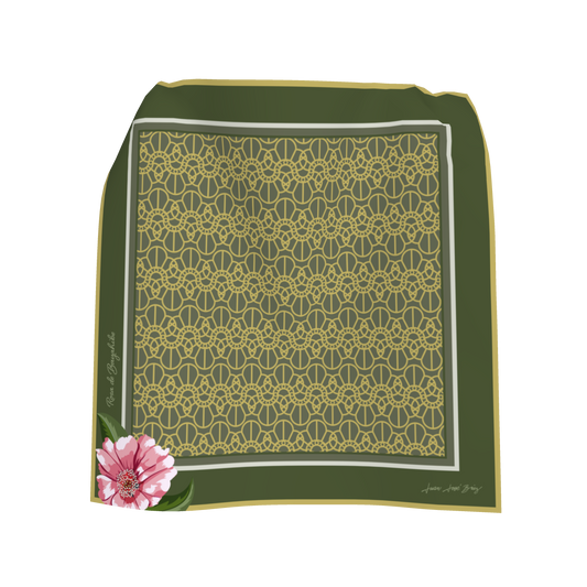 Olive Splendor Linen Pocket Square