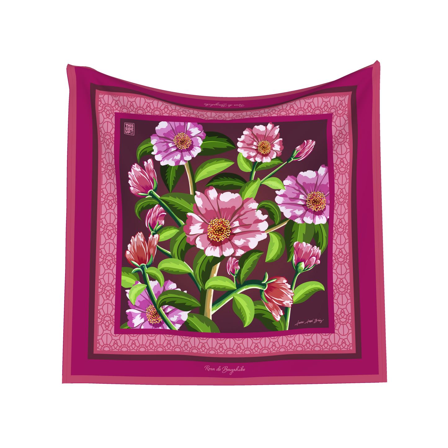 New Rosé Bloom 100% Silk Scarf