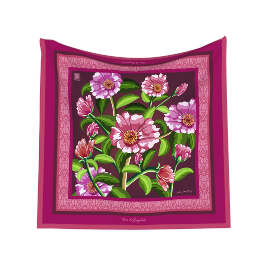 New Rosé Bloom 100% Silk Scarf