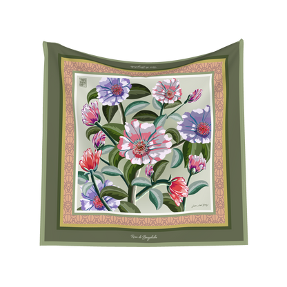 New Olivia Caribe 100% Silk Scarf