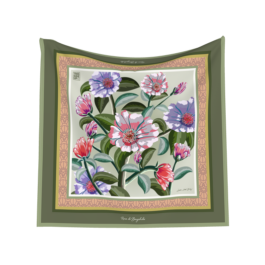New Olivia Caribe 100% Silk Scarf
