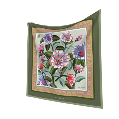 New Olivia Caribe 100% Silk Scarf