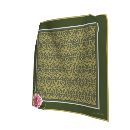 Olive Splendor Linen Pocket Square