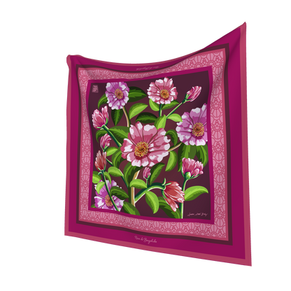 New Rosé Bloom 100% Silk Scarf