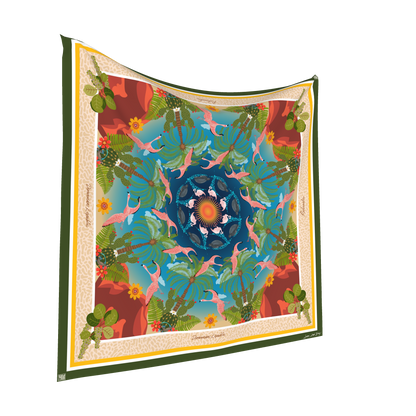 Flamingo Twist Pedernales Silk Scarf - Online Only