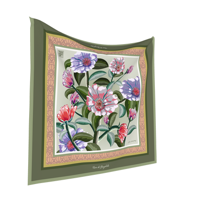 New Olivia Caribe 100% Silk Scarf